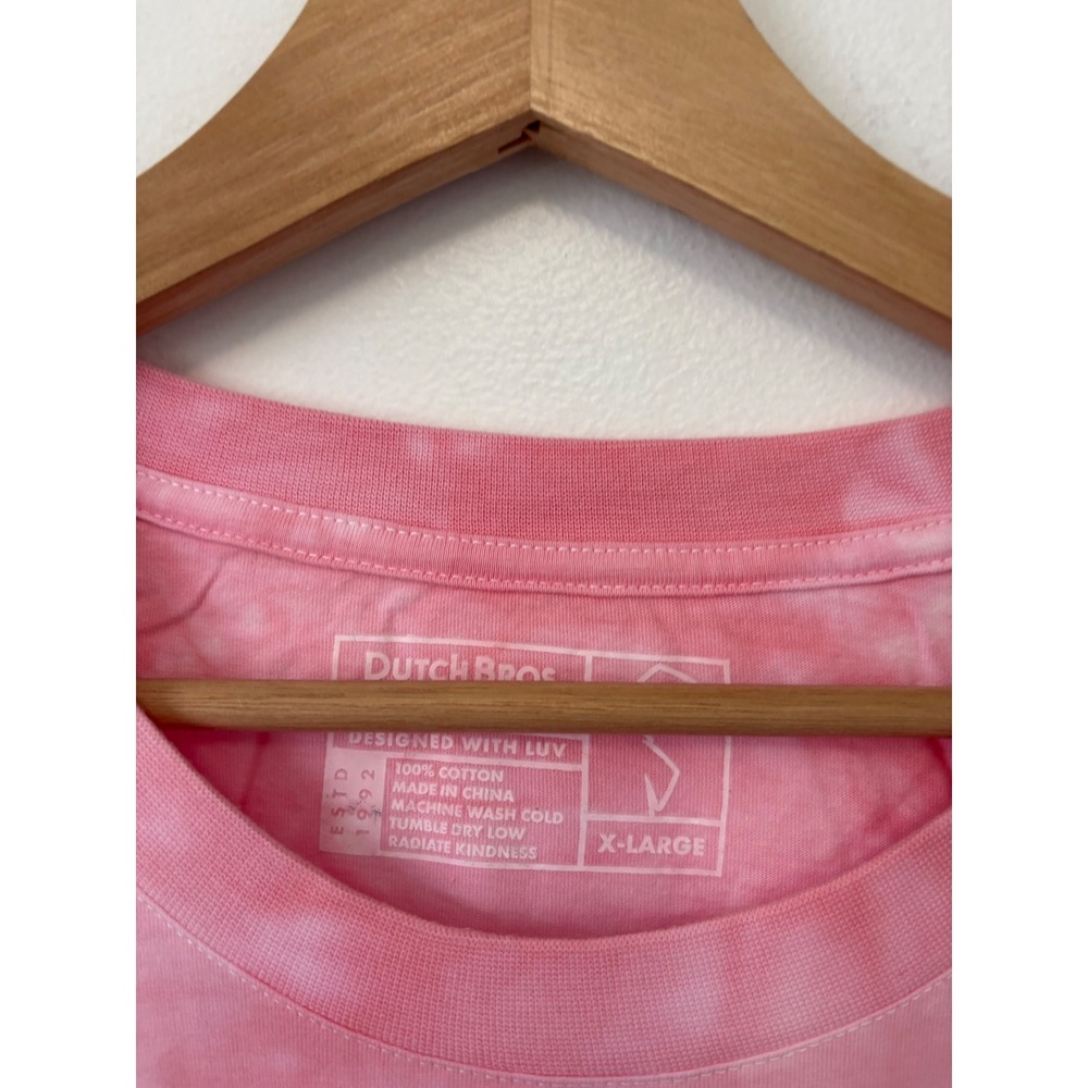 Dutch Bros Pink Tie-Dye T-Shirt – "Killer Coffee Since 1992" – XL – NWOT - Picture 3 of 4